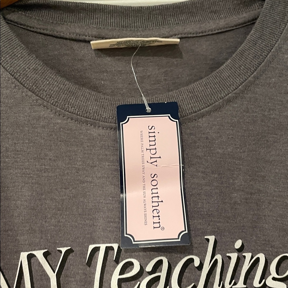 Simply Southern Gray in my teaching era tee medium nwt - Picture 2 of 3